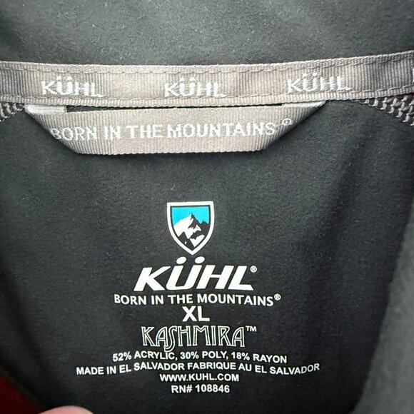 Kuhl Kashmira 1/4 Zip Sweater Mens XL Red Fleece Pullover Lightweight Casual - Picture 3 of 9